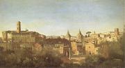 Jean Baptiste Camille  Corot The Forum Seen from the Farnese Gardens (mk05) oil